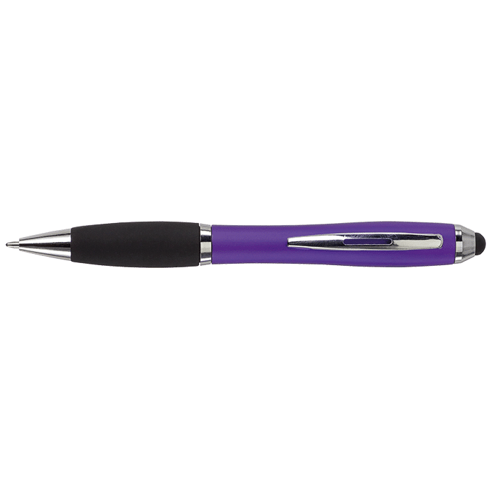 Ballpoint with Rubber Grip and Stylus - Image 2
