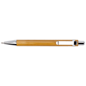 Bamboo Ballpoint Pen with Metal Trims