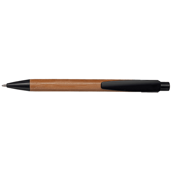 Bamboo Ballpoint Pen with Plastic Trims — Bamboo Ballpoint Pen with Plastic Trims