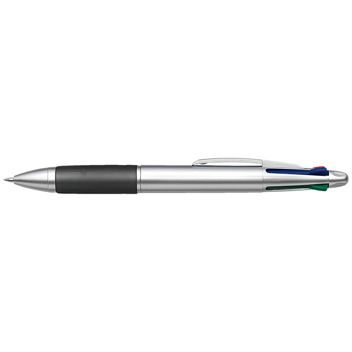 4 Colour Ballpoint Pen with Rubber Grip — 4 Colour Ballpoint Pen with Rubber Grip