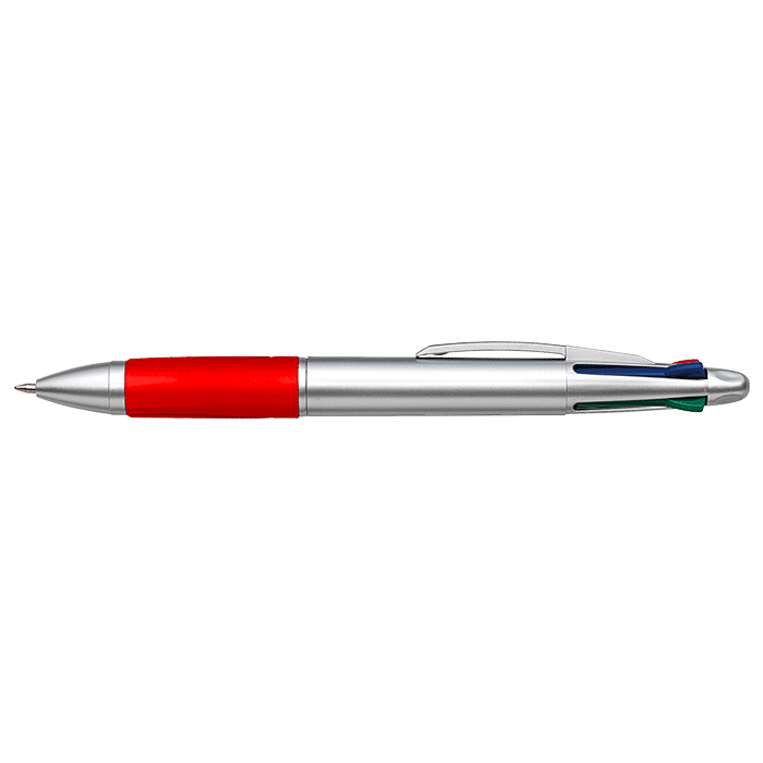 4 Colour Ballpoint Pen with Rubber Grip - Image 2