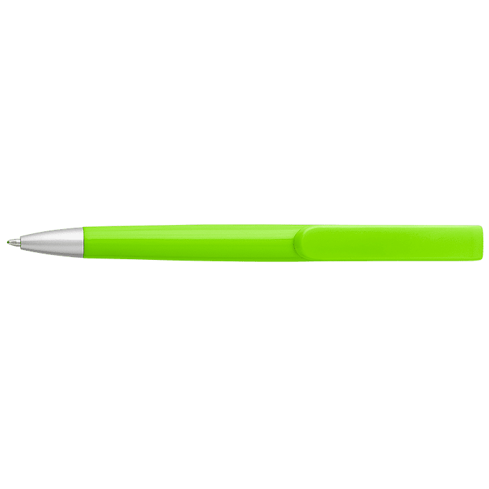 Rounded Clip Ballpoint Pen With Coloured Barrel - Image 2