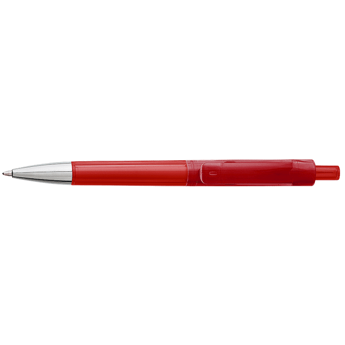 Ballpoint Pen With Transparent Coloured Barrel