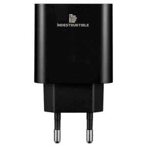 IND 3.1AMP Dual USB Wall Charger With Micro-USB & Type-C Cab