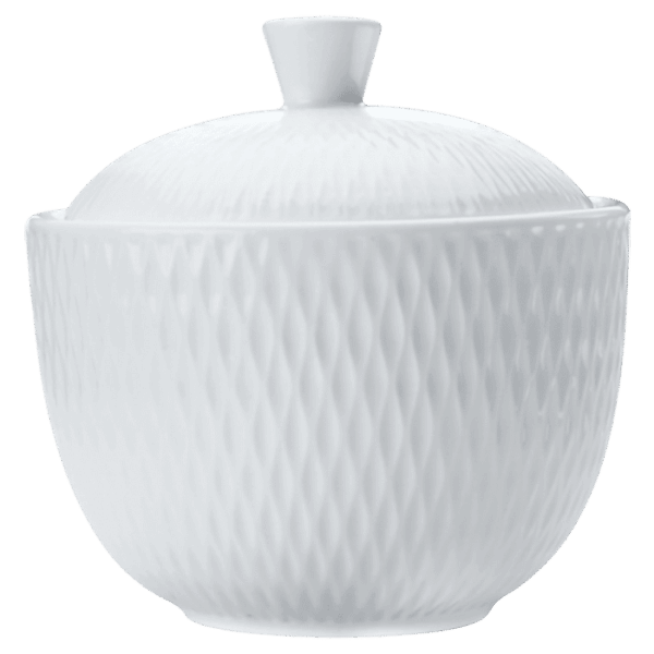 White Basics Diamonds Sugar Bowl — White Basics Diamonds Sugar Bowl