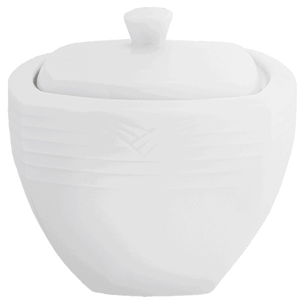 Arctic White Square Sugar Bowl — Arctic White Square Sugar Bowl
