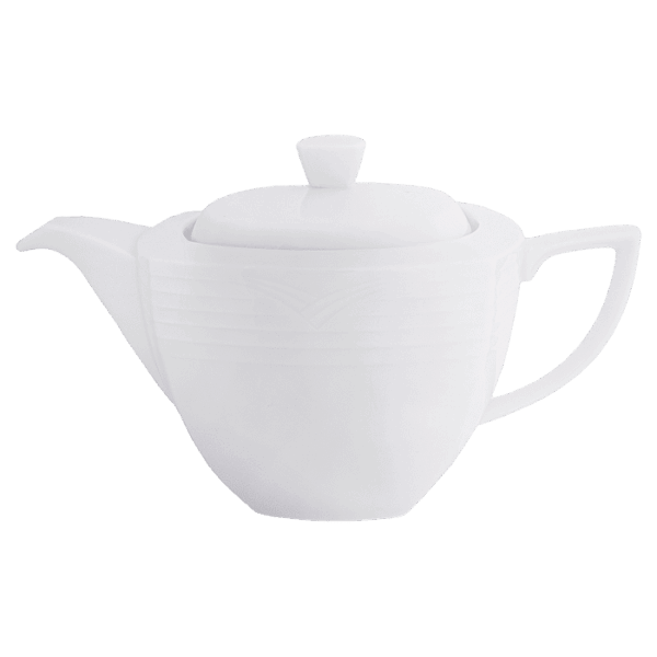 Arctic White Square Tea Pot — Arctic White Square Tea Pot