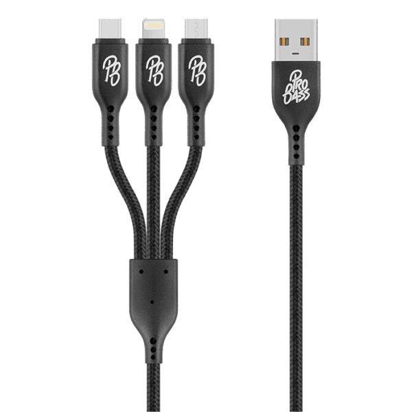 Pro Bass Braided 3 in 1 Charge Cable — Pro Bass Braided 3 in 1 Charge Cable