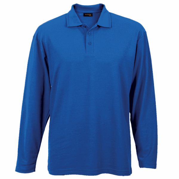 175g Pique Knit Long Sleeve Golfer Mens — 175g Pique Knit Long Sleeve Golfer Mens