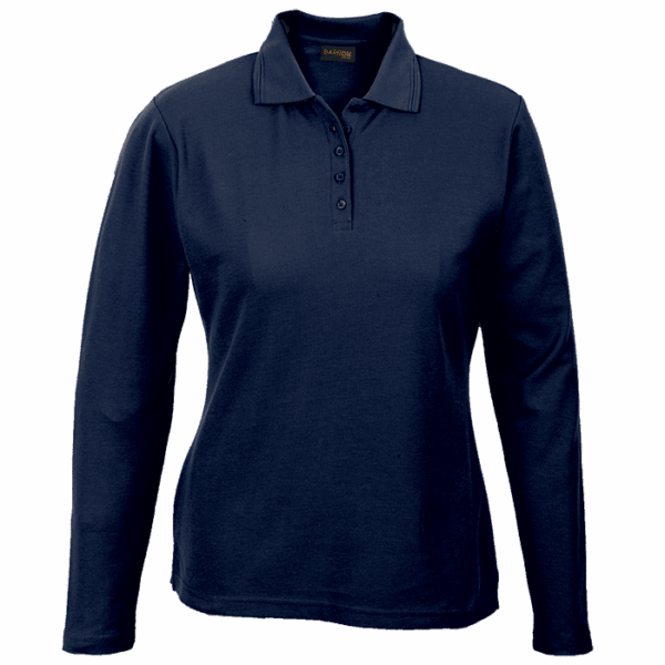 175g Pique Knit Long Sleeve Golfer Ladies — 175g Pique Knit Long Sleeve Golfer Ladies