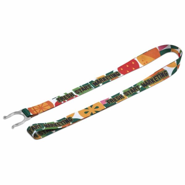 Altitude Aqua Crossbody Double-Sided Sublimated Satin Bottle Lanyard — Altitude Aqua Crossbody Double-Sided Sublimated Satin Bottle Lanyard