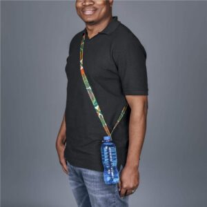 Altitude Aqua Crossbody Double-Sided Sublimated Satin Bottle Lanyard - Image 7