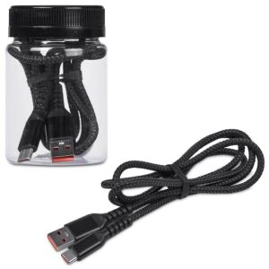 Alternative view of Altitude Muttle Fast Charge USB-A to Type-C Charging Cable in Jar