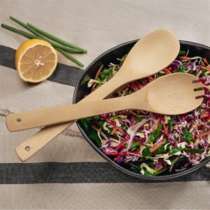 Alternative view of Okiyo Shinsen Bamboo Salad Servers