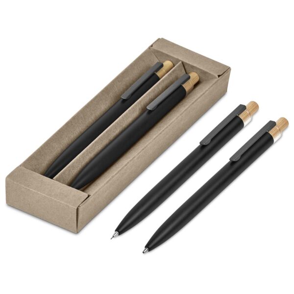 Okiyo Mimotu Ball Pen & Pencil Set – Black — Okiyo Mimotu Ball Pen & Pencil Set – Black