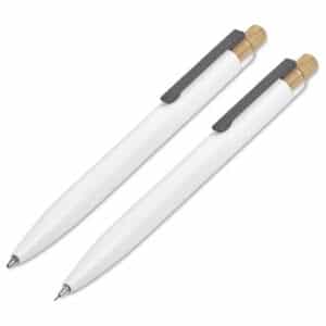 Okiyo Mimotu Ball Pen & Pencil Set - Solid White - Image 5