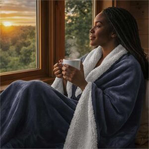 Alternative view of Serendipio Glacial Sherpa Fleece Blanket
