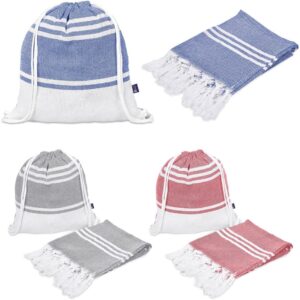 Alternative view of US Basic Santa Cruz Cotton-Rich Beach Towel & Drawstring Bag