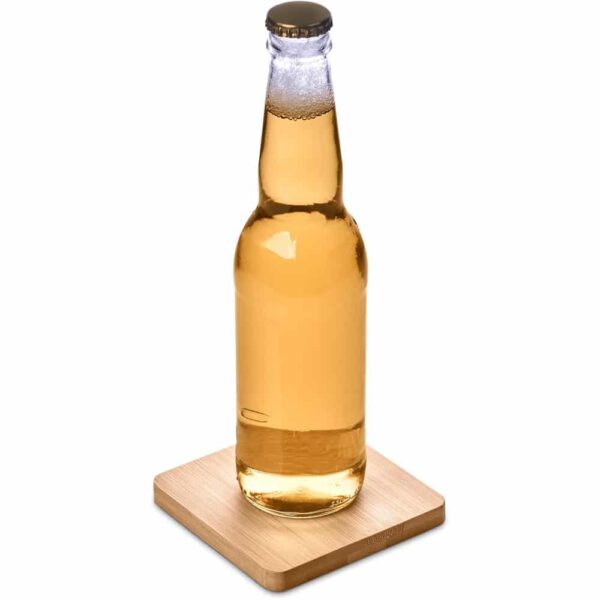 Altitude Drifter Bamboo Bottle Opener Coaster — Altitude Drifter Bamboo Bottle Opener Coaster