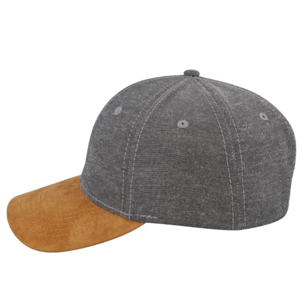 Chambray/Suede 6 Panel Cap - Image 12