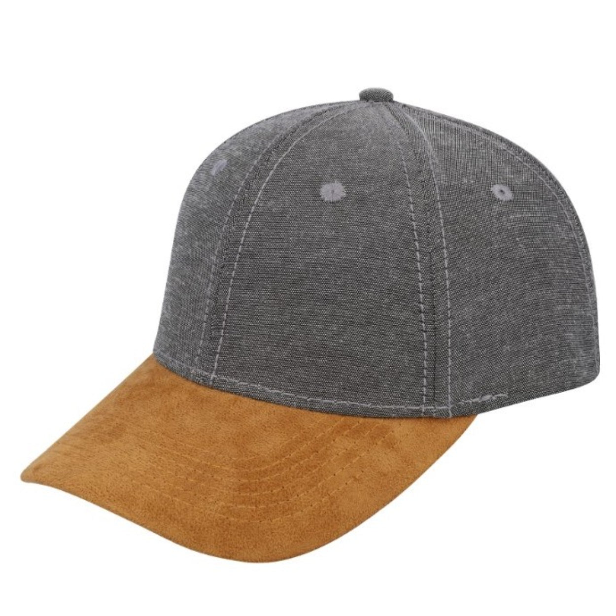 Chambray/Suede 6 Panel Cap - Image 14