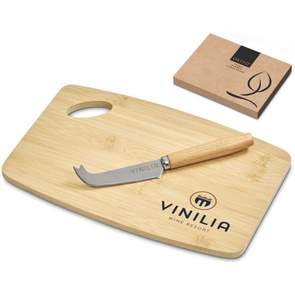 Okiyo Edamu Bamboo Cheese Board Set — Okiyo Edamu Bamboo Cheese Board Set