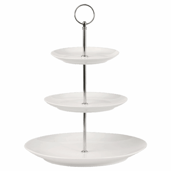 White Basics 3 Tiered Cake Stand — White Basics 3 Tiered Cake Stand