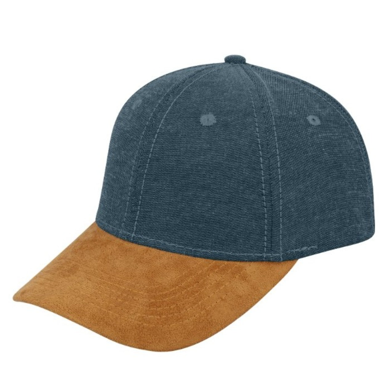 Chambray/Suede 6 Panel Cap - Image 20