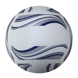 White with Navy & Silver Netball – Size 5 — AUTO-DRAFT