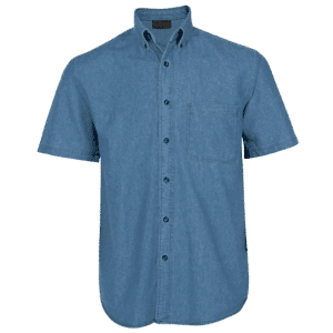 Denim Shirt Short Sleeve Mens