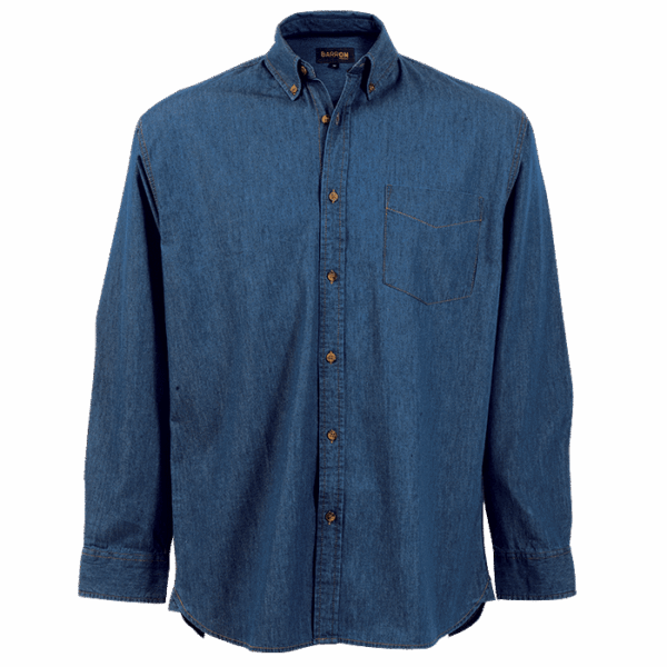 Denver Denim Shirt Long Sleeve Mens — Denver Denim Shirt Long Sleeve Mens