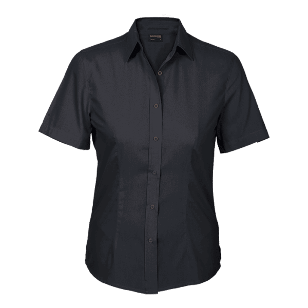Basic Poly Cotton Blouse Short Sleeve Ladies — Basic Poly Cotton Blouse Short Sleeve Ladies