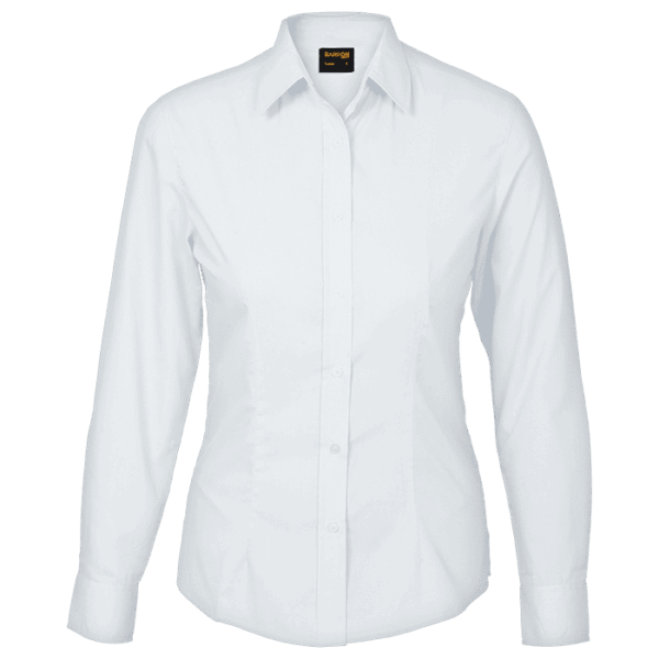 Basic Poly Cotton Blouse Long Sleeve Ladies — Basic Poly Cotton Blouse Long Sleeve Ladies