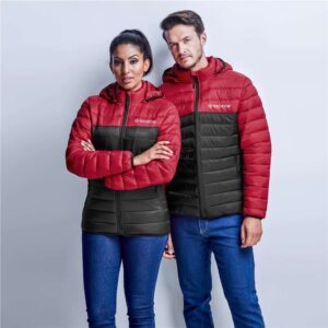 Mens Kyoto Two-Tone Jacket - Black Red - Image 4