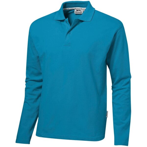 Mens Long Sleeve Zenith Golf Shirt – Aqua — Mens Long Sleeve Zenith Golf Shirt – Aqua
