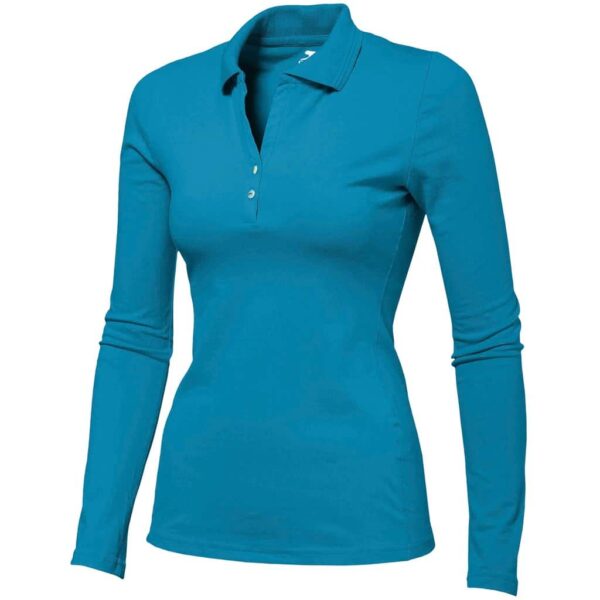 Ladies Long Sleeve Zenith Golf Shirt – Aqua — Ladies Long Sleeve Zenith Golf Shirt – Aqua