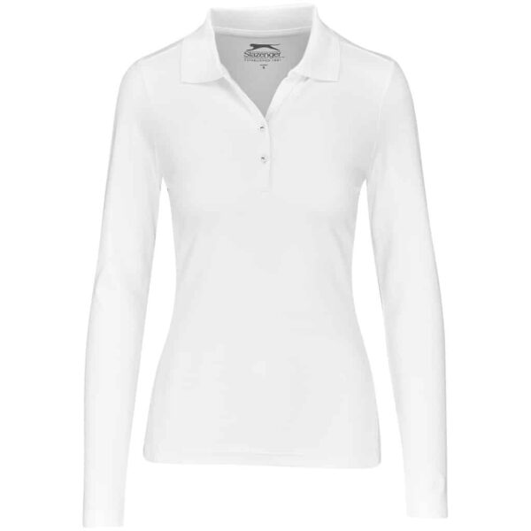 Ladies Long Sleeve Zenith Golf Shirt – White — Ladies Long Sleeve Zenith Golf Shirt – White