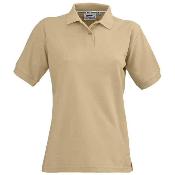 Ladies Crest Golf Shirt – Khaki — Ladies Crest Golf Shirt – Khaki