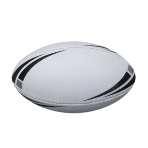 Size 2 Midi Rugby Ball – Black, Silver & White — AUTO-DRAFT