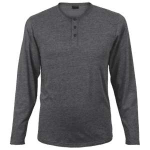 Alternative view of 145g Henley Long Sleeve T-Shirt Mens