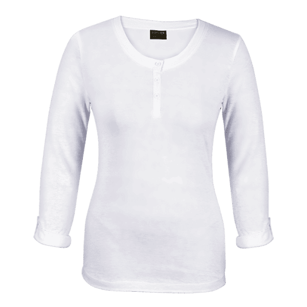 145g Henley Long Sleeve T-Shirt Ladies — 145g Henley Long Sleeve T-Shirt Ladies