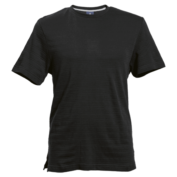 170g Pique Knit Jacquard Stripe T-Shirt — 170g Pique Knit Jacquard Stripe T-Shirt