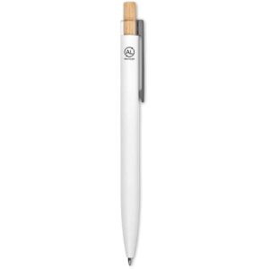 Okiyo Mimo Recycled Aluminium Ball Pen - Solid White - Image 4