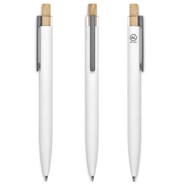 Okiyo Mimo Recycled Aluminium Ball Pen – Solid White — Okiyo Mimo Recycled Aluminium Ball Pen – Solid White