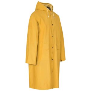 Light Duty Storm Rubberised Polyester/PVC Raincoat - Yellow - Image 2