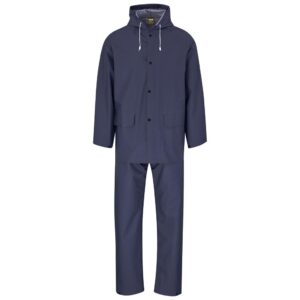 Light Hurricane Rubberised Polyester/PVC Rainsuit – Navy — Light Hurricane Rubberised Polyester/PVC Rainsuit – Navy