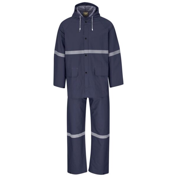Light Duty Tornado Hi-Viz Reflective Rubberised Rainsuit – Navy — Light Duty Tornado Hi-Viz Reflective Rubberised Rainsuit – Navy