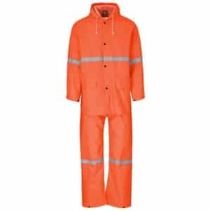 Light Duty Tornado Hi-Viz Reflective Rubberised Rainsuit – Orange — Light Duty Tornado Hi-Viz Reflective Rubberised Rainsuit – Orange