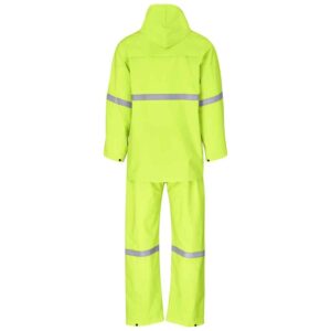 Light Duty Tornado Hi-Viz Reflective Rubberised Rainsuit - Yellow - Image 2