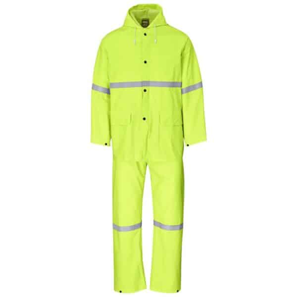 Light Duty Tornado Hi-Viz Reflective Rubberised Rainsuit – Yellow — Light Duty Tornado Hi-Viz Reflective Rubberised Rainsuit – Yellow
